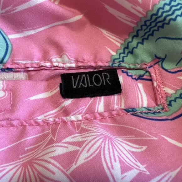 Valor Collective Swim Trunks Shorts Mens Medium Pink Alligator Drawstring Beach - Picture 5 of 8